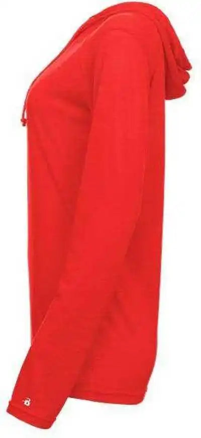 Badger Sport 496500 Tri-blend Surplice Women’s Hoodie Tee - Red