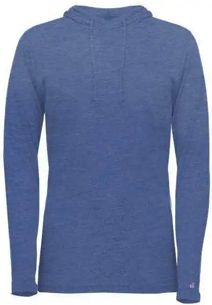 Badger Sport 496500 Tri-blend Surplice Women’s Hoodie Tee - Royal Heather