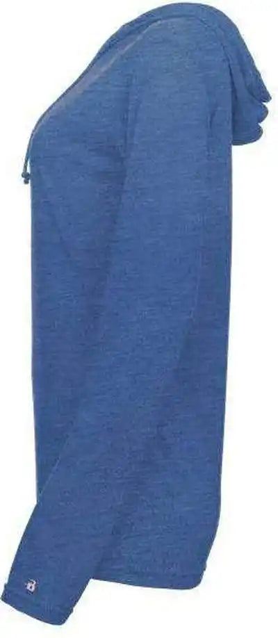 Badger Sport 496500 Tri-blend Surplice Women’s Hoodie Tee - Royal Heather
