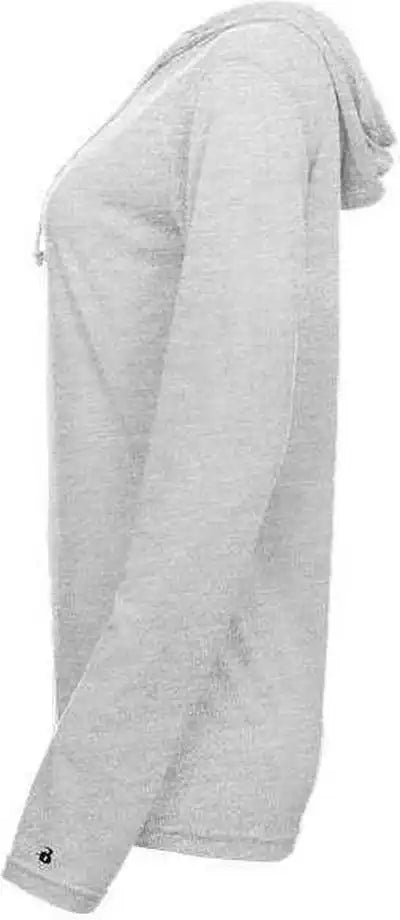 Badger Sport 496500 Tri Blend Surplice Women’s Hoodie Tee White