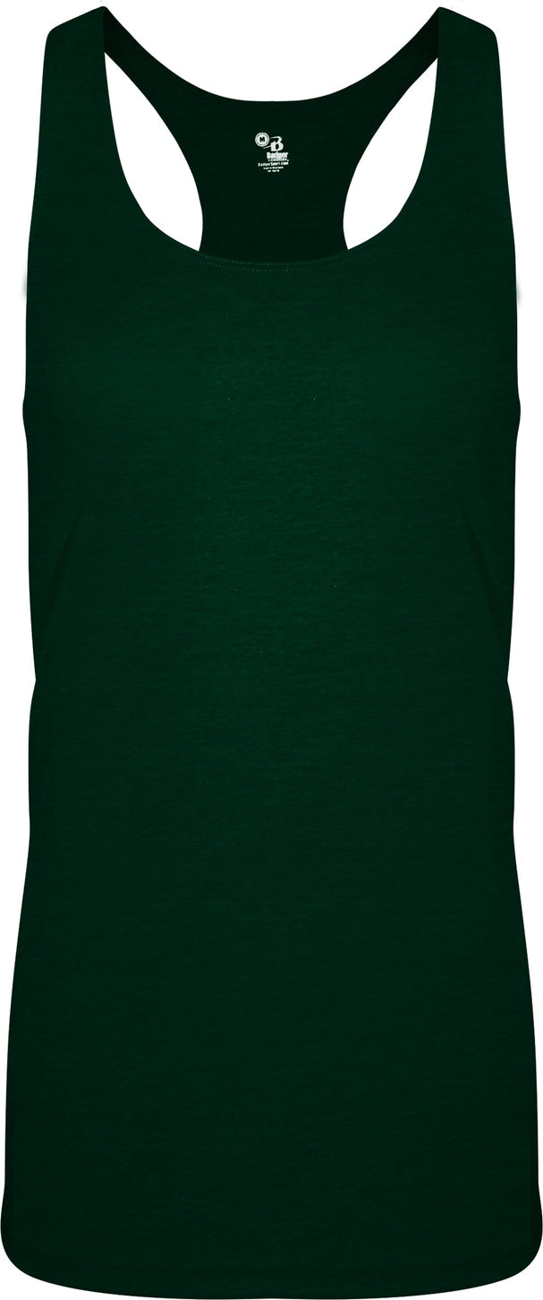 Badger Sport 4966 Tri-blend Ladies Racerback Tank - Forest