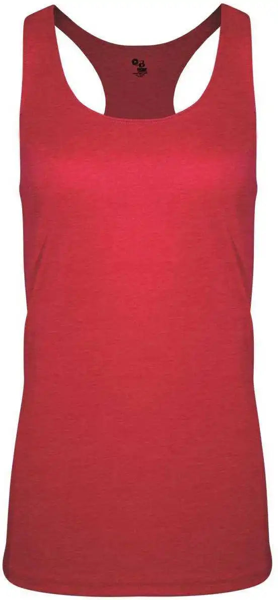 Badger Sport 4966 Tri Blend Ladies’ Racerback Tank Red