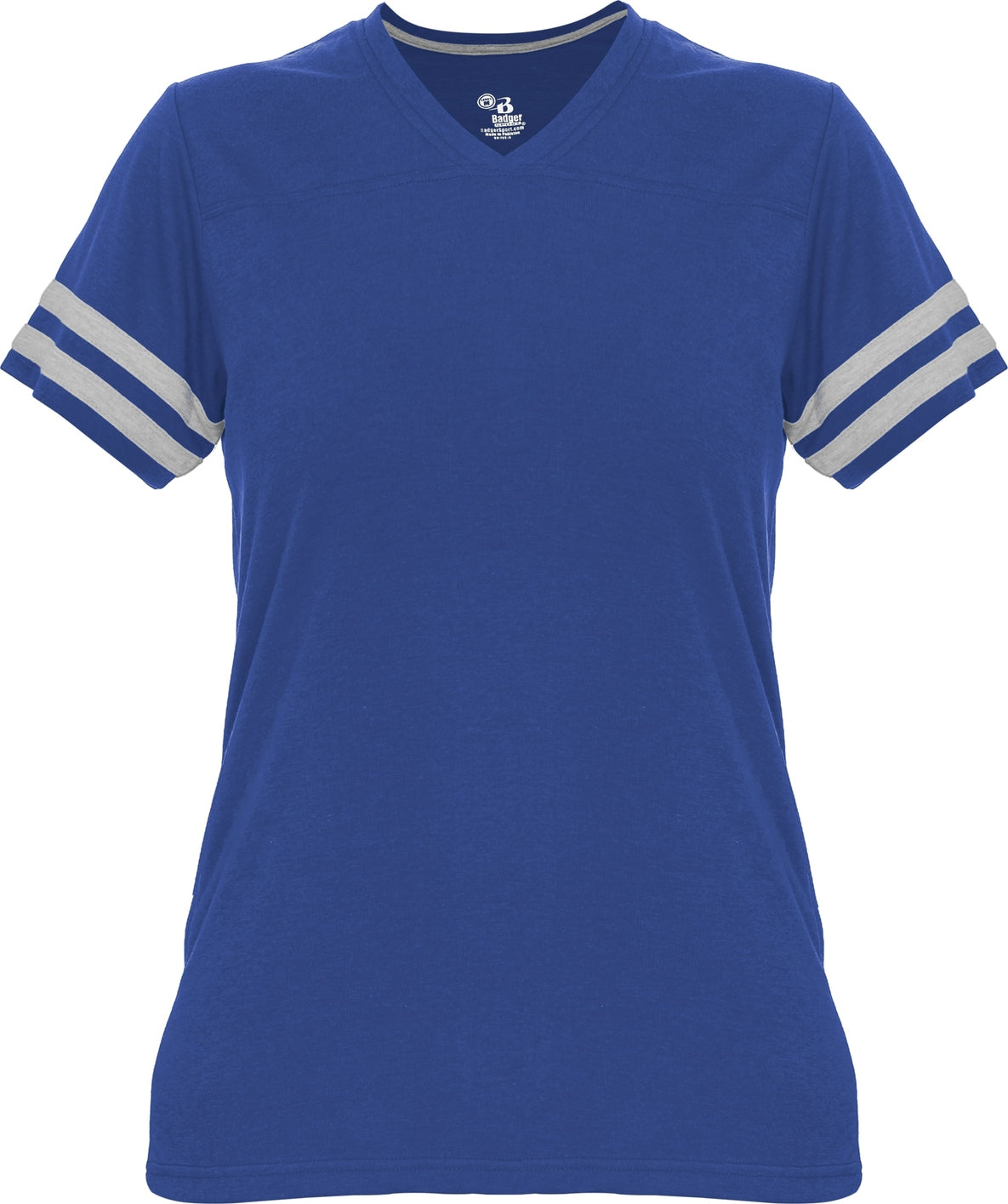 Badger Sport 4967 Tri-blend Women’s Fan Tee - Royal Oxford - Ladies Xs