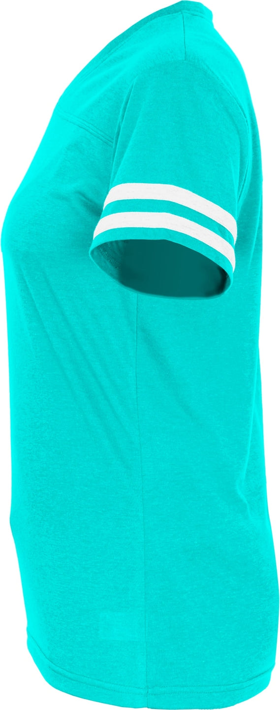 Badger Sport 4967 Tri-blend Women’s Fan Tee - Turquoise White