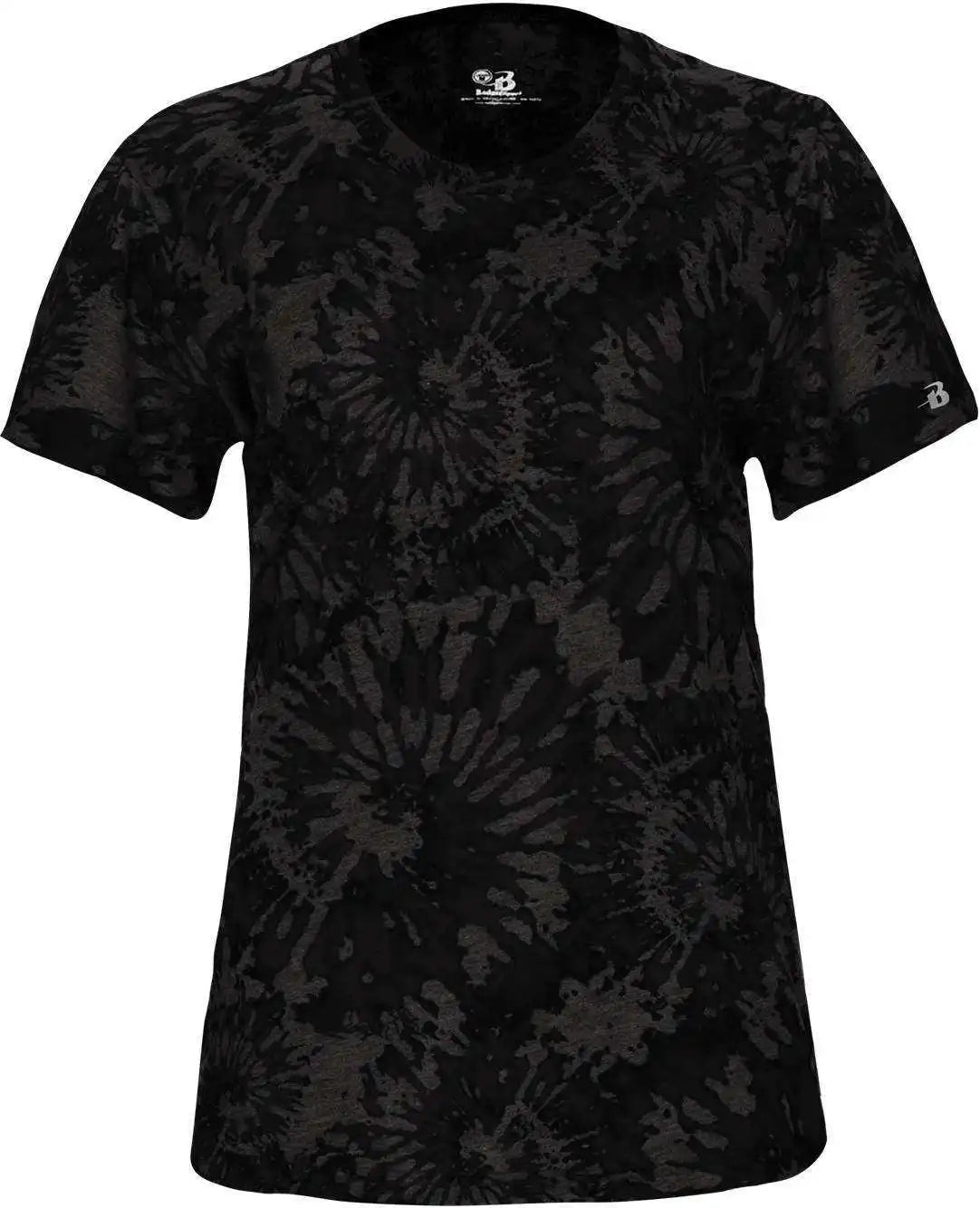 Badger Sport 4974 Women’s Tie-dye Tri-blend Tee - Black