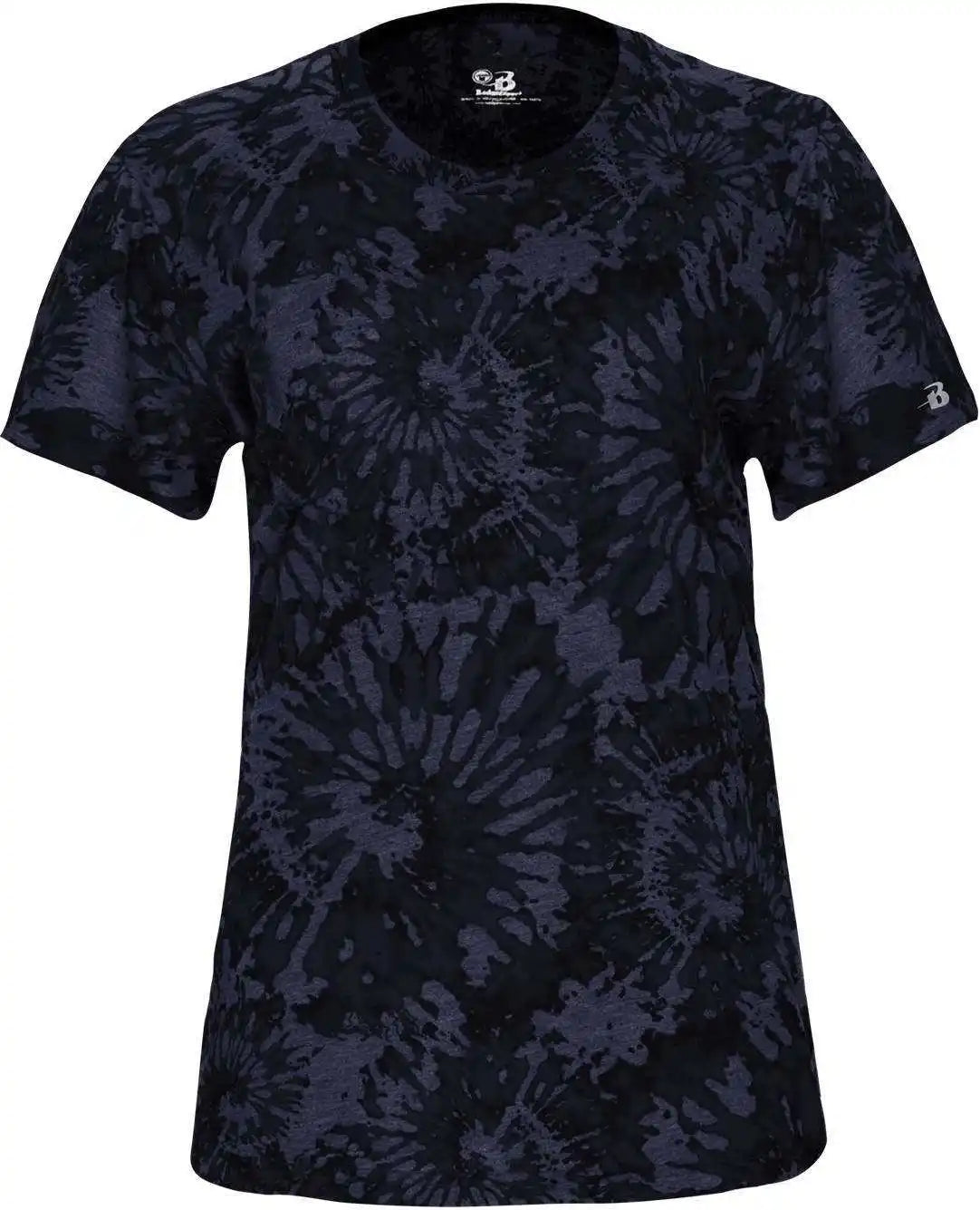 Badger Sport 4974 Women’s Tie-dye Tri-blend Tee - Navy