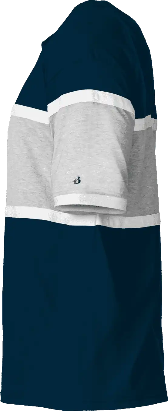 Badger Sport 4980 United Tee - Navy Oxford White