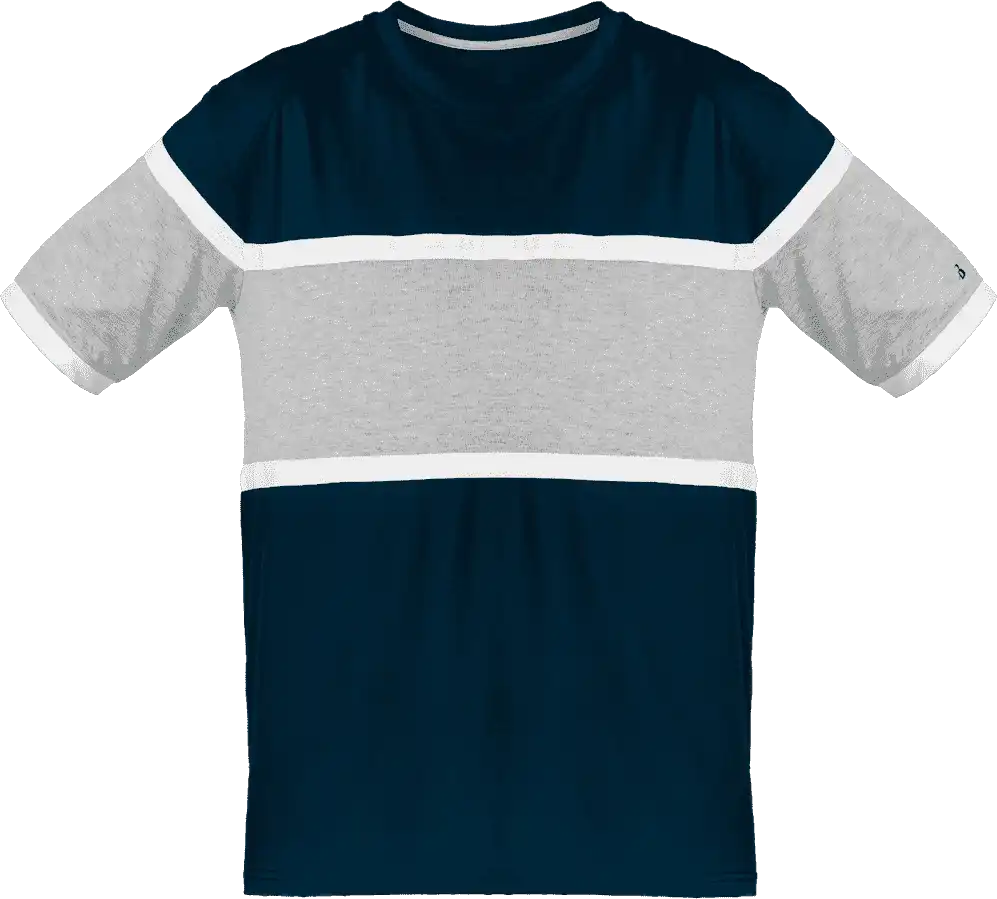 Badger Sport 4980 United Tee - Navy Oxford White