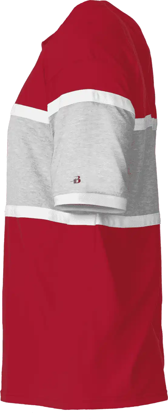 Badger Sport 4980 United Tee - Red Oxford White