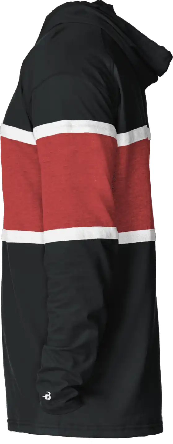 Badger Sport 4981 United Hood Tee - Black Red White