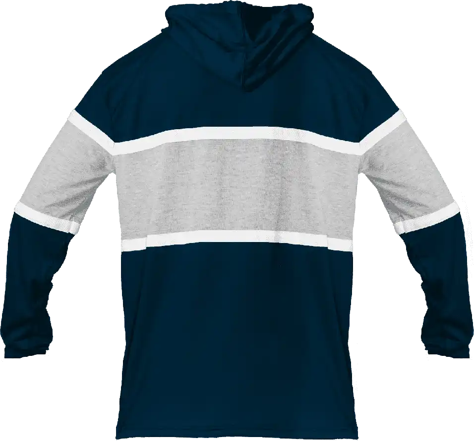 Badger Sport 4981 United Hood Tee Navy Oxford White