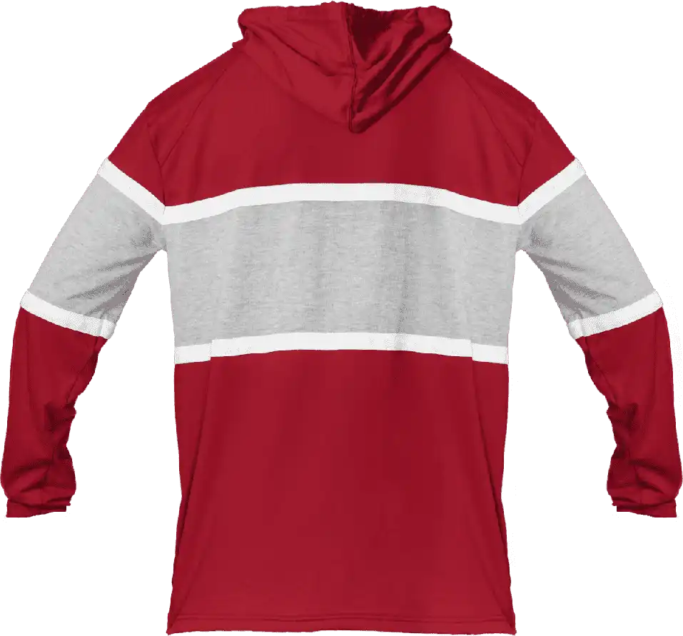 Badger Sport 4981 United Hood Tee Red Oxford White