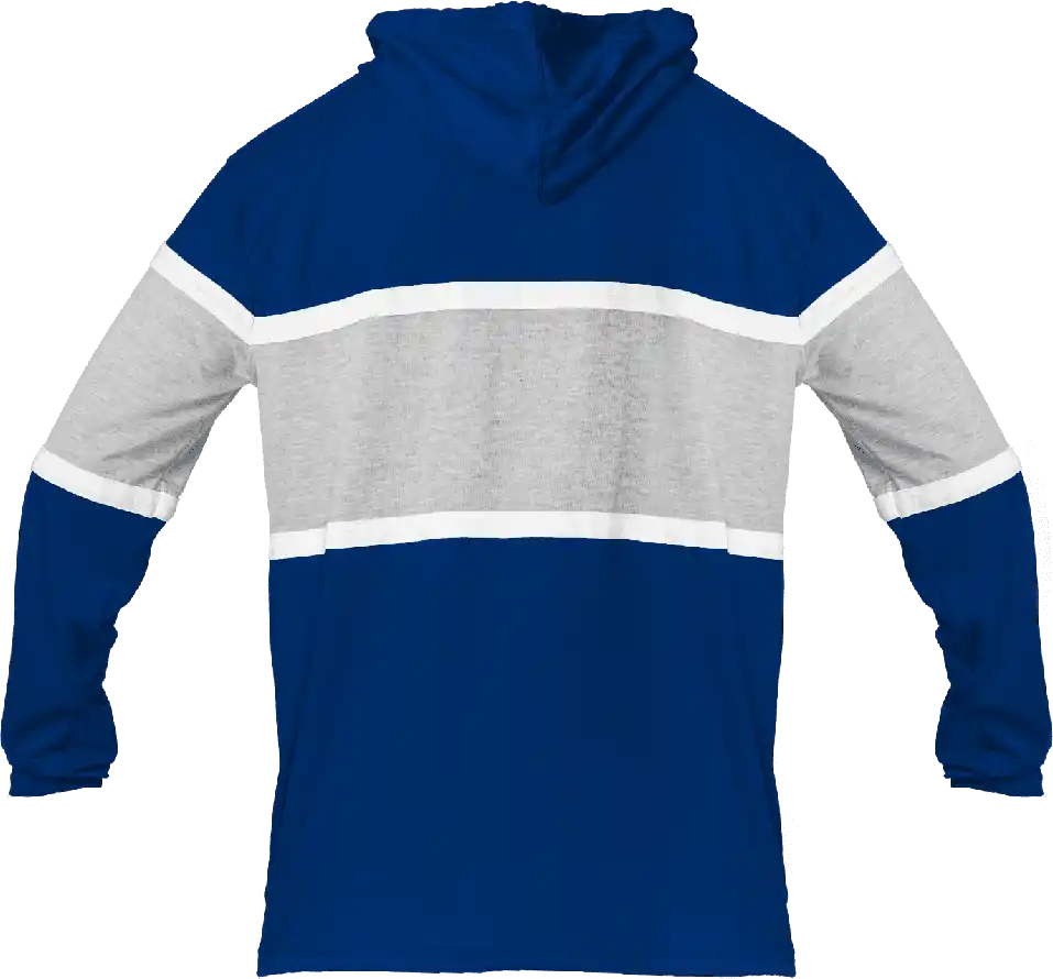 Badger Sport 4981 United Hood Tee - Royal Oxford White