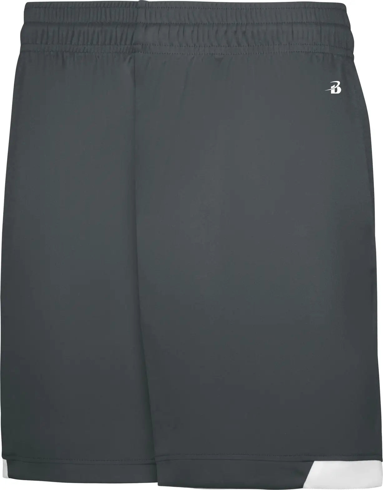 Badger Sport 710100 on the Rise Shorts - Graphite White - Dark Gray / Adult s