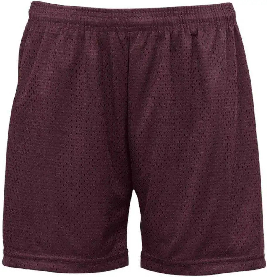 Badger Sport 7216 Ladies Mesh/tricot Short Maroon