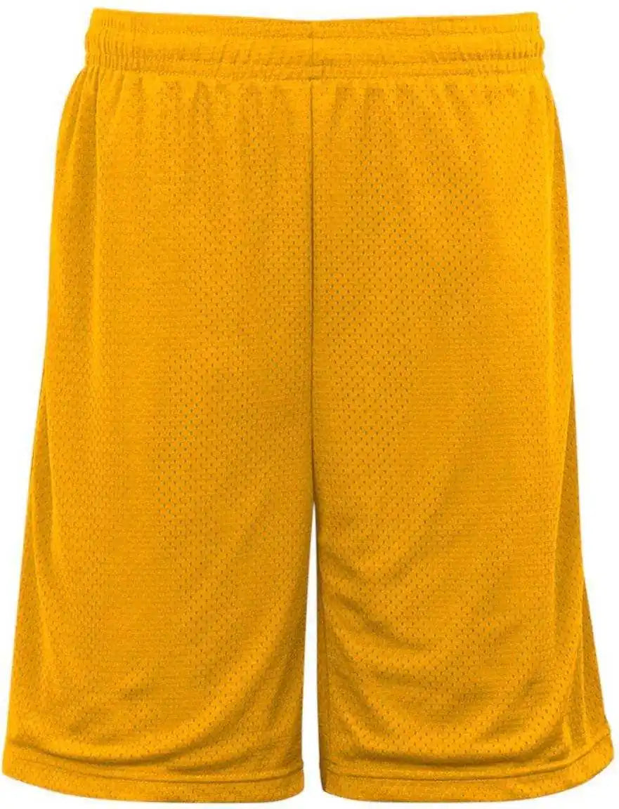 Badger Sport 7219 Pocketed Mesh Short - Gold
