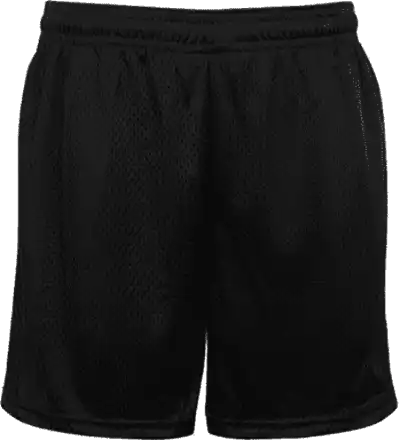 Badger Sport 722500 Mesh Tricot 5’’ Short Black