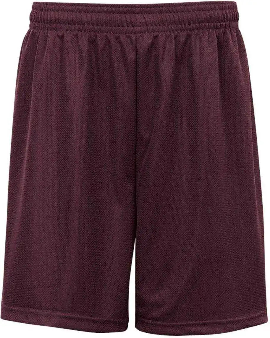 Badger Sport 7239 9’’ Mini Mesh Short Maroon