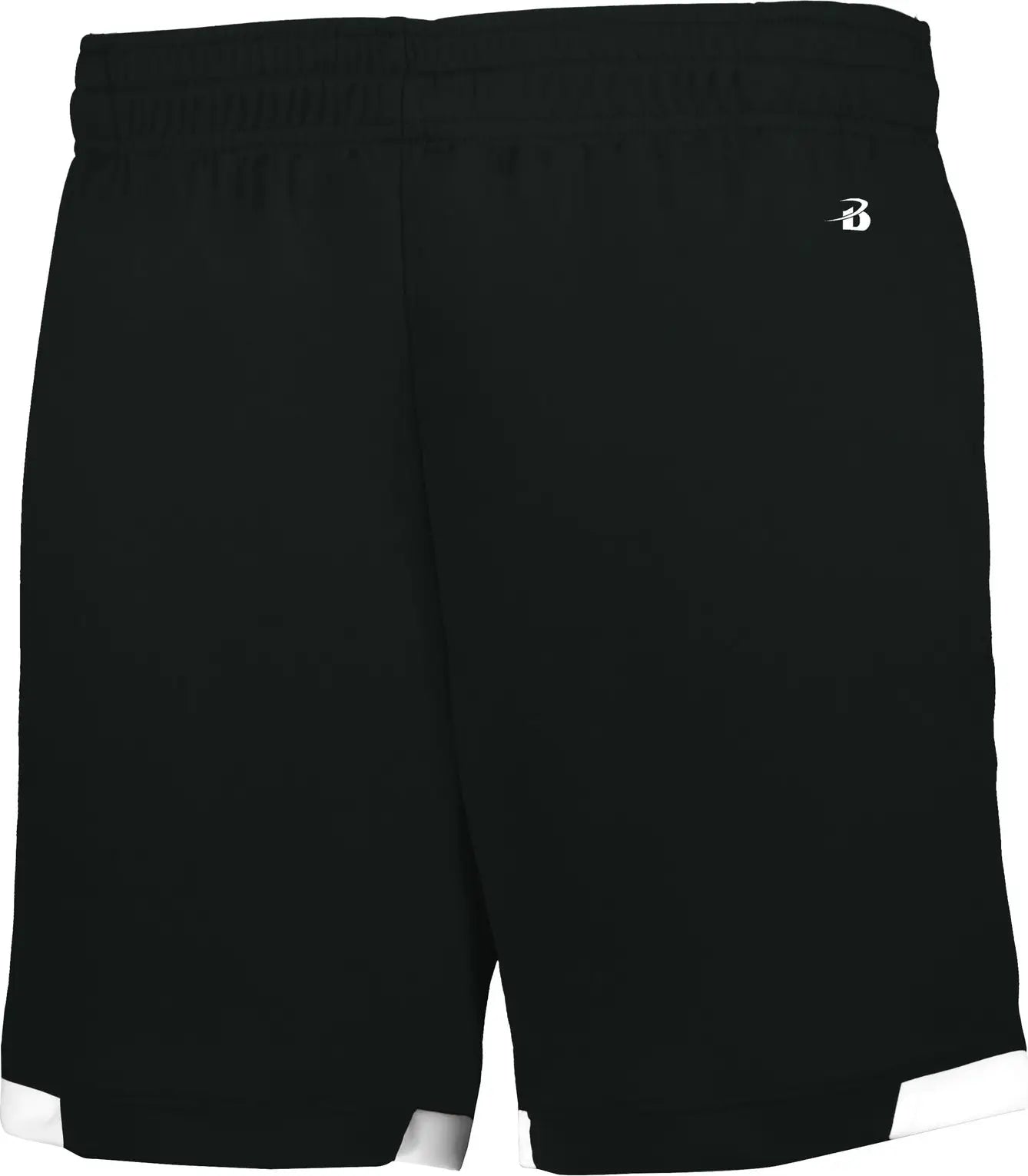 Badger Sport 725900 on the Rise Shorts with Pockets - Black White - Adult s