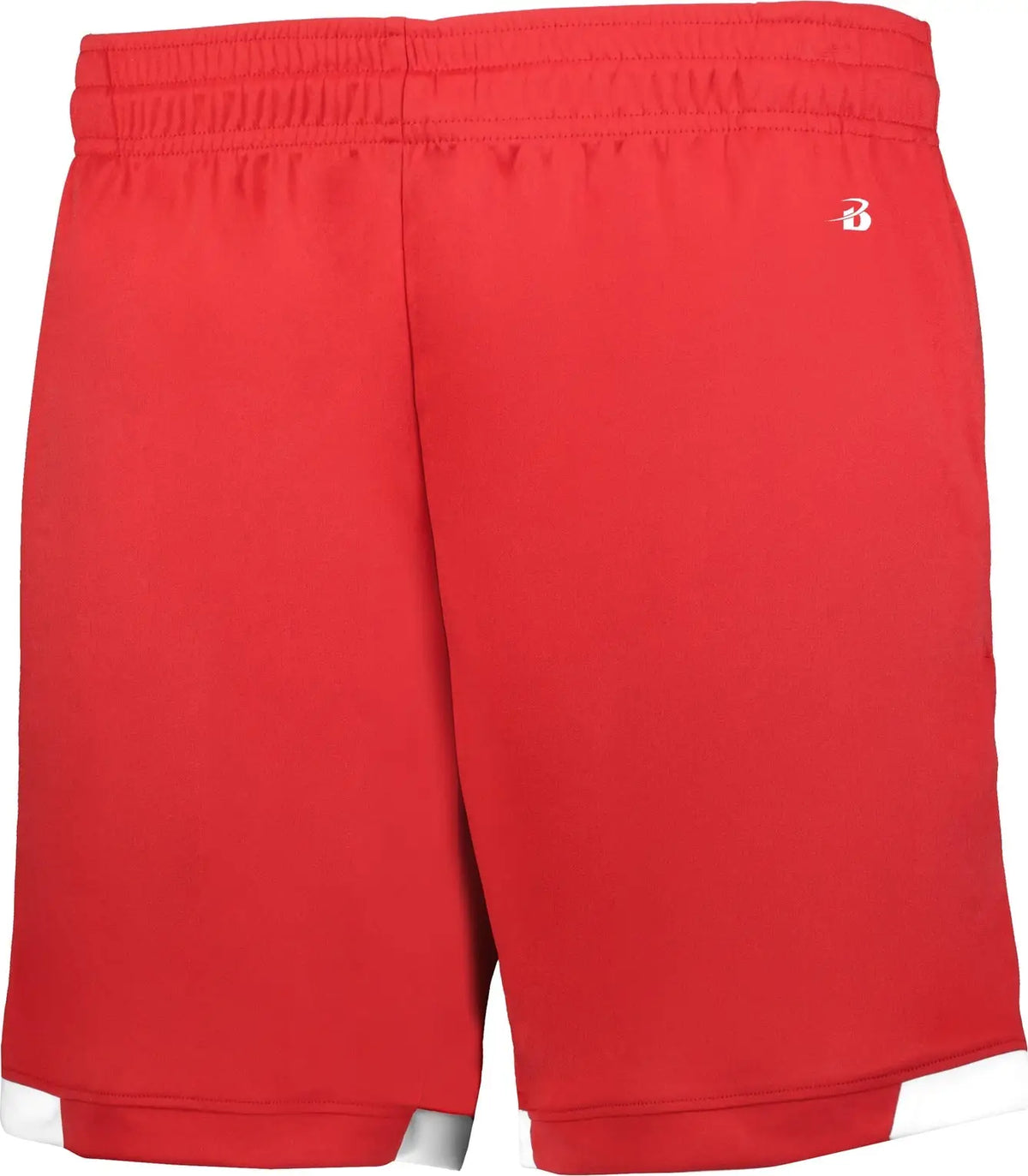 Badger Sport 725900 on the Rise Shorts with Pockets - Red White - Adult s