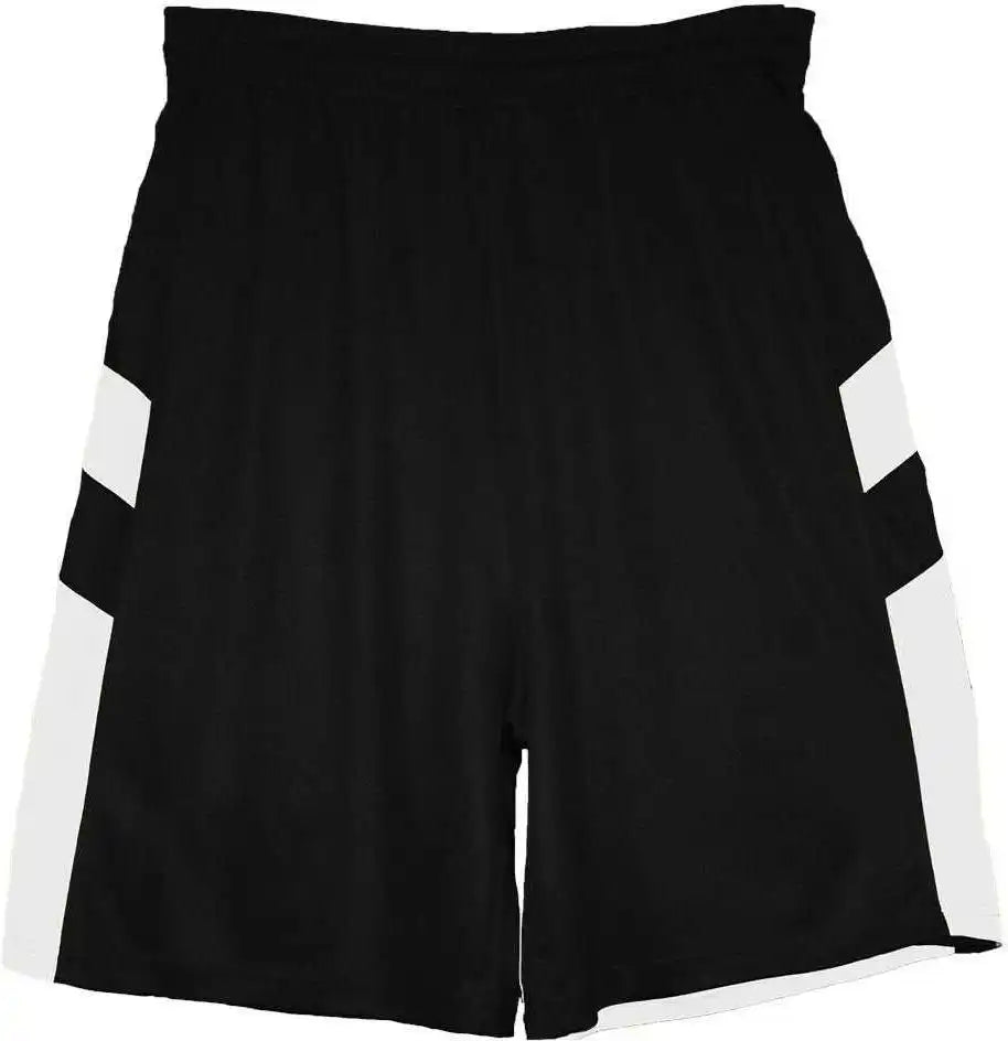 Badger Sport 7266 B-pivot Reversible Adult Short - Black White