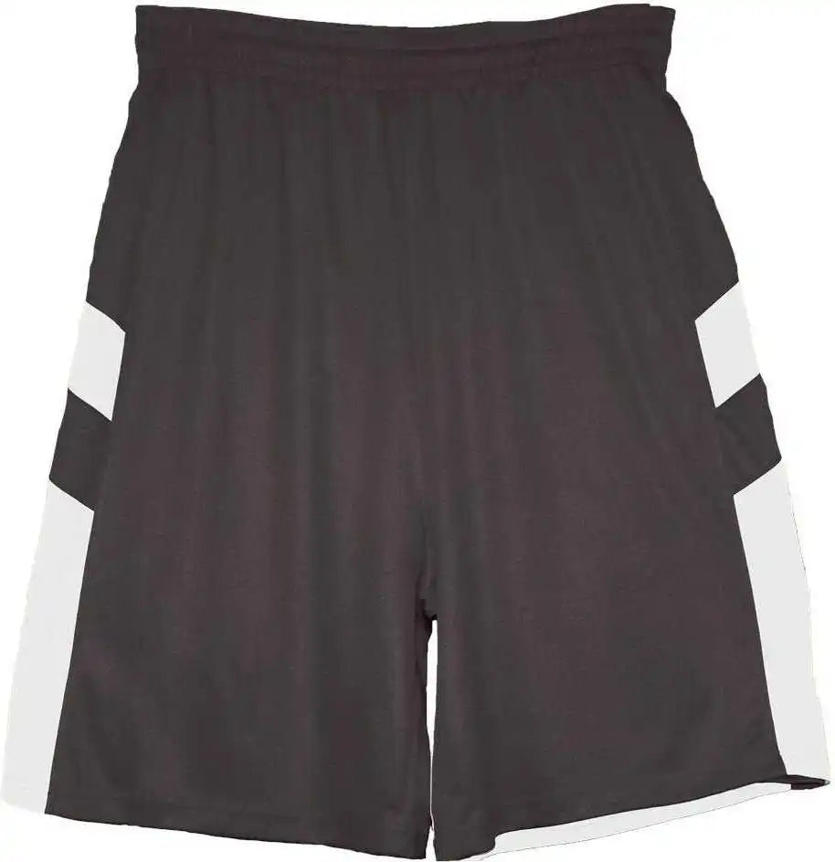 Badger Sport 7266 B-pivot Reversible Adult Short - Graphite White