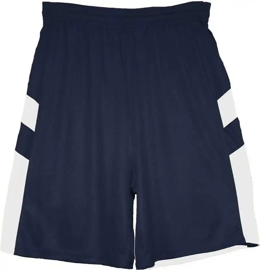 Badger Sport 7266 B-pivot Reversible Adult Short - Navy White