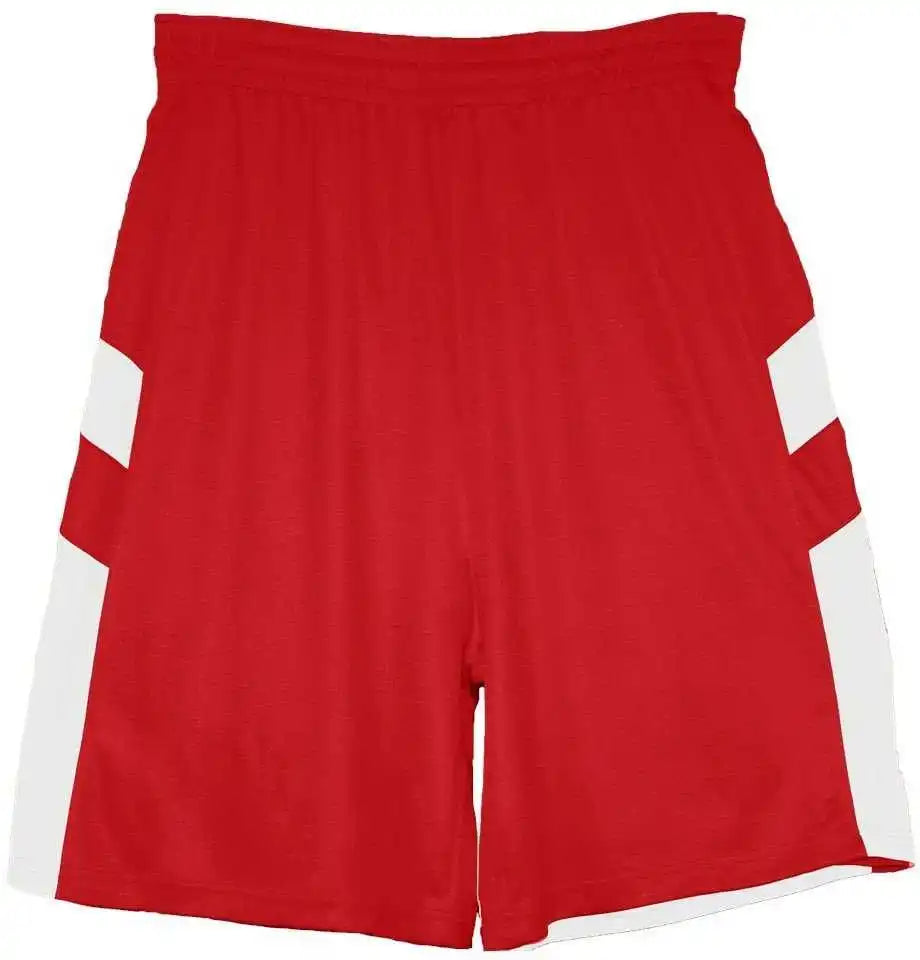 Badger Sport 7266 B-pivot Reversible Adult Short - Red White