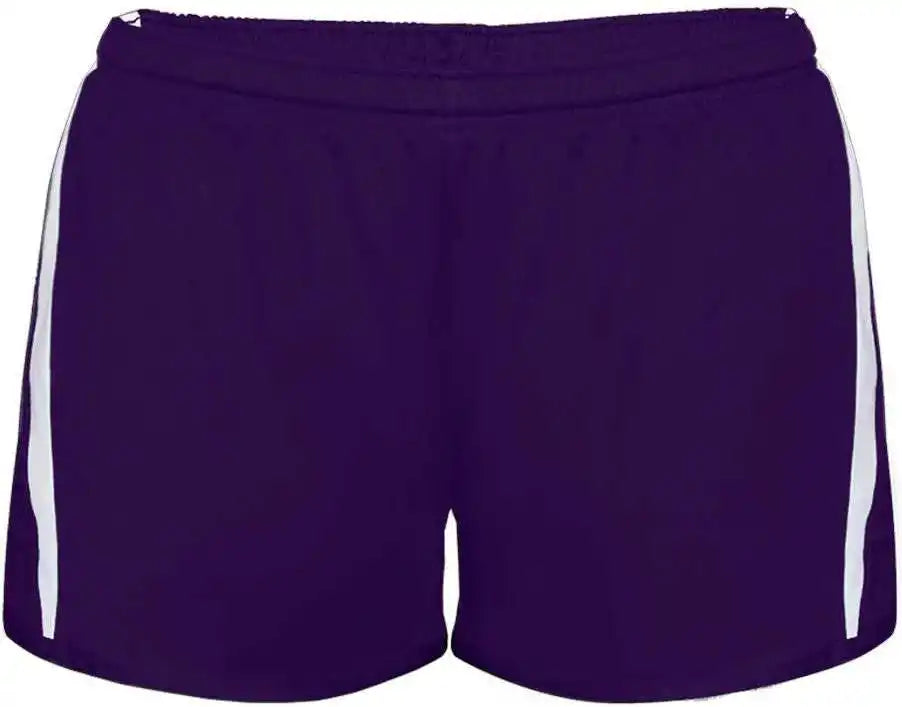 Badger Sport 7274 Stride Ladies Short - Purple White