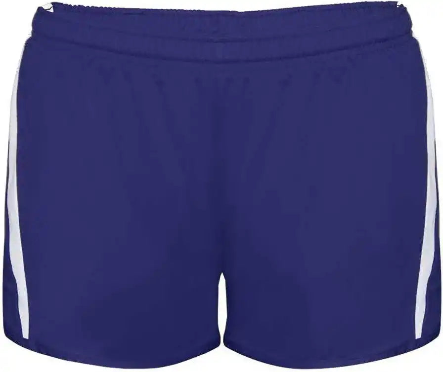 Badger Sport 7274 Stride Ladies Short Royal White