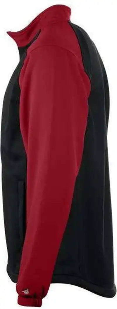 Badger Sport 7650 Soft Shell Jacket - Black Red