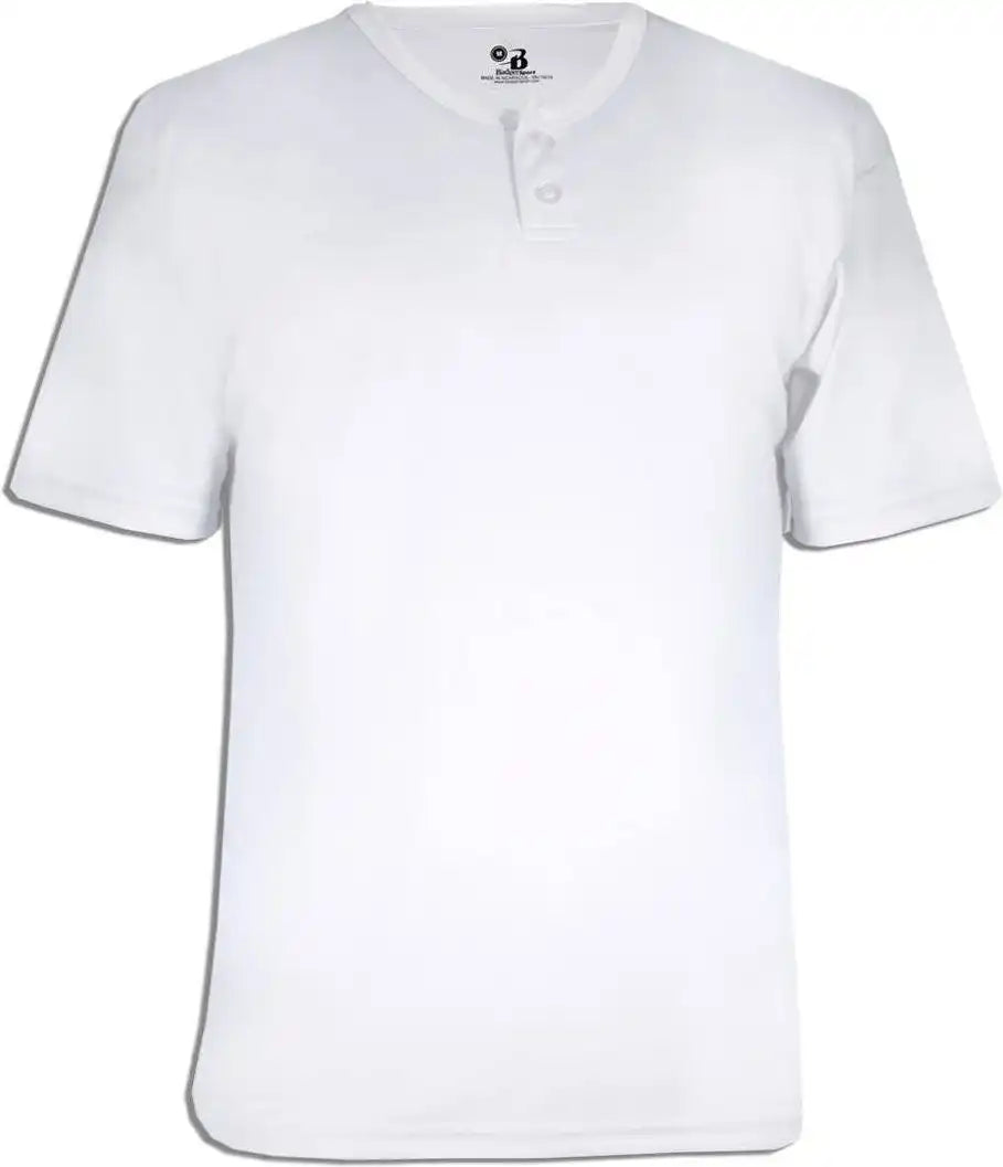 Badger Sport 7930 Adult B-core Placket - White