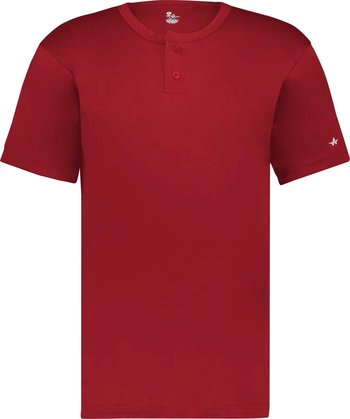 Badger Sport 7930 Adult B-core Two-button Baseball Jersey- Red