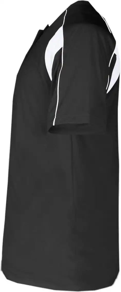 Badger Sport 7937 Adult Pro Placket - Black White