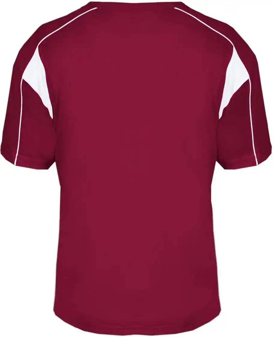 Badger Sport 7937 Adult Pro Placket - Cardinal White
