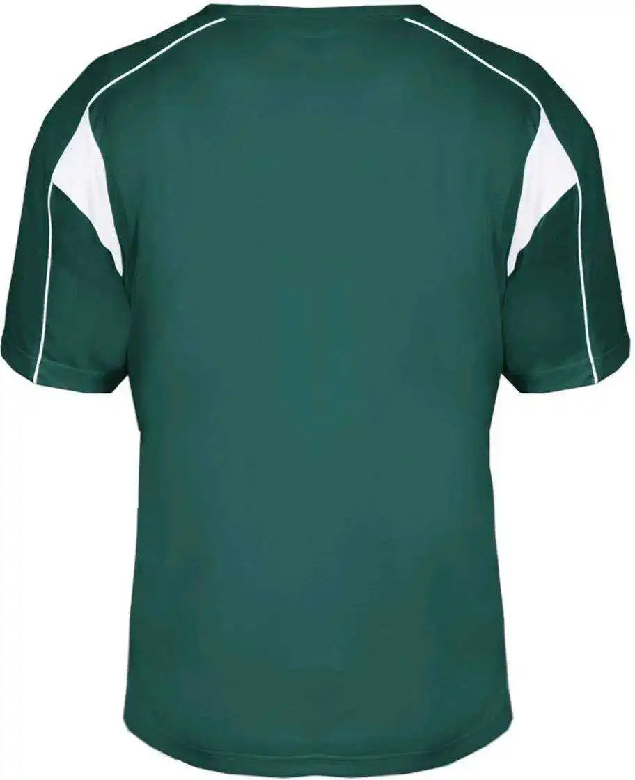 Badger Sport 7937 Adult Pro Placket - Forest White