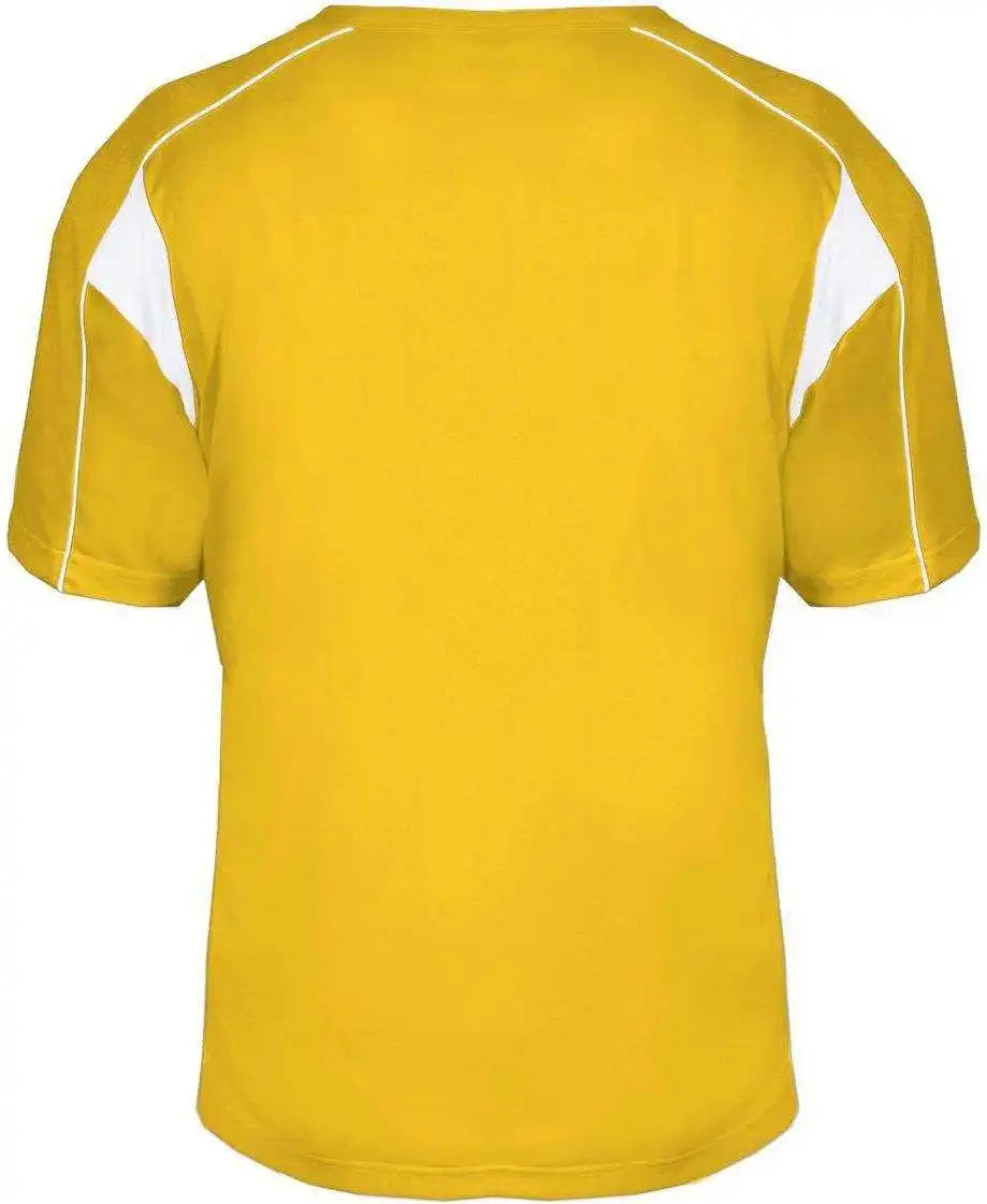 Badger Sport 7937 Adult Pro Placket Gold White