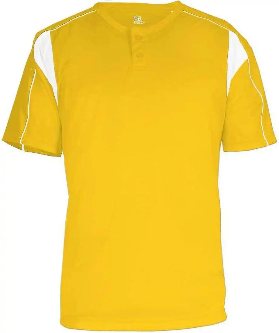 Badger Sport 7937 Adult Pro Placket - Gold White