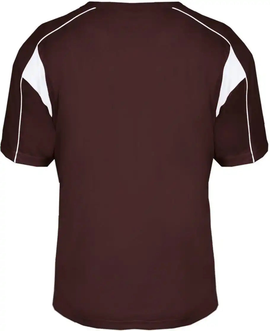 Badger Sport 7937 Adult Pro Placket - Maroon White