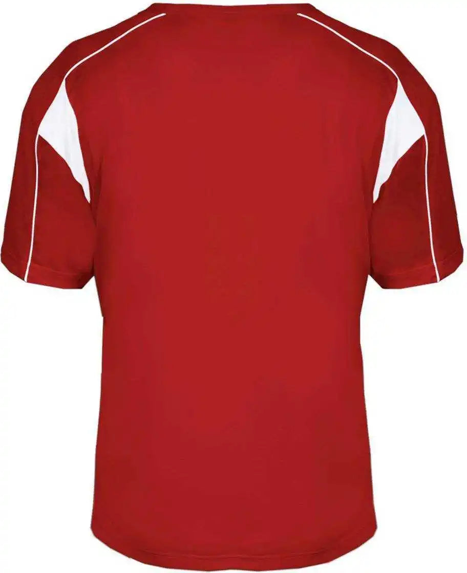 Badger Sport 7937 Adult Pro Placket - Red White