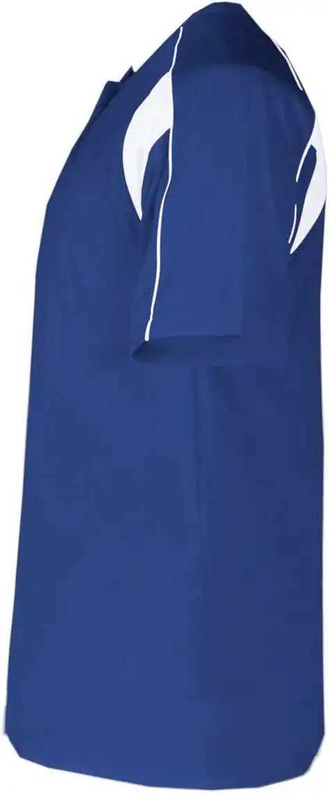 Badger Sport 7937 Adult Pro Placket - Royal White