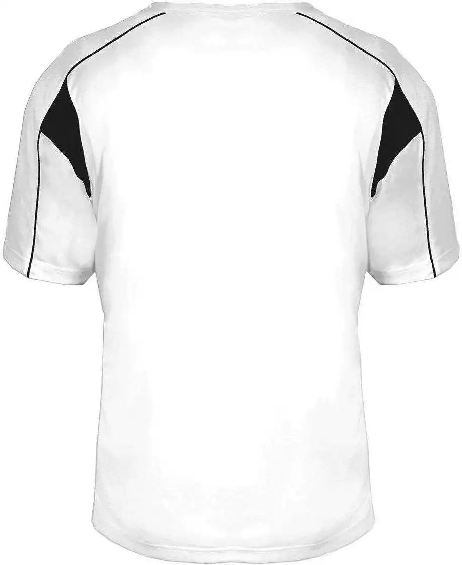 Badger Sport 7937 Adult Pro Placket White Black