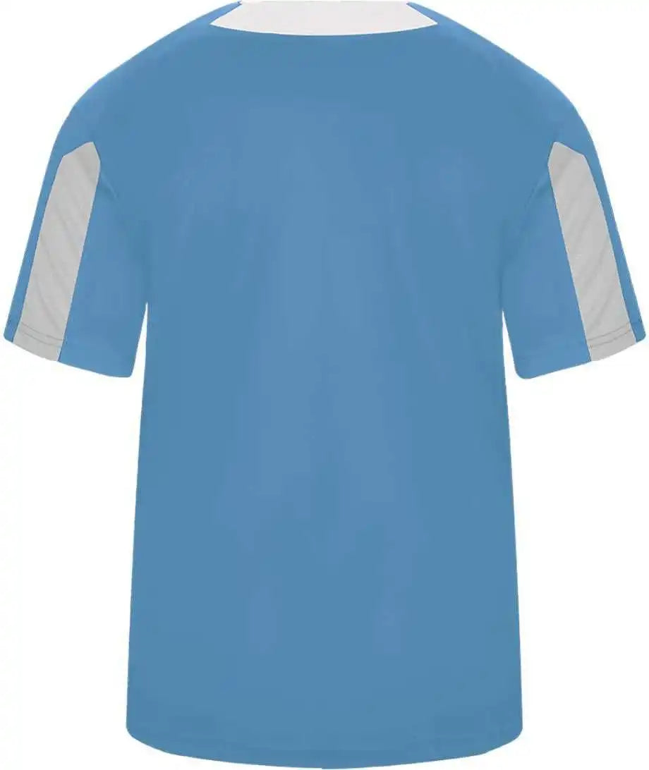 Badger Sport 7976 Striker Placket Columbia Blue White