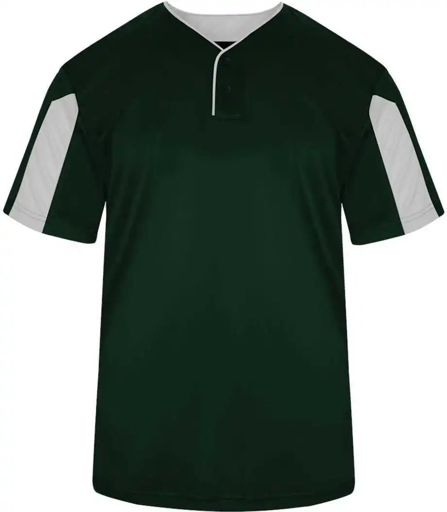 Badger Sport 7976 Striker Placket - Forest White