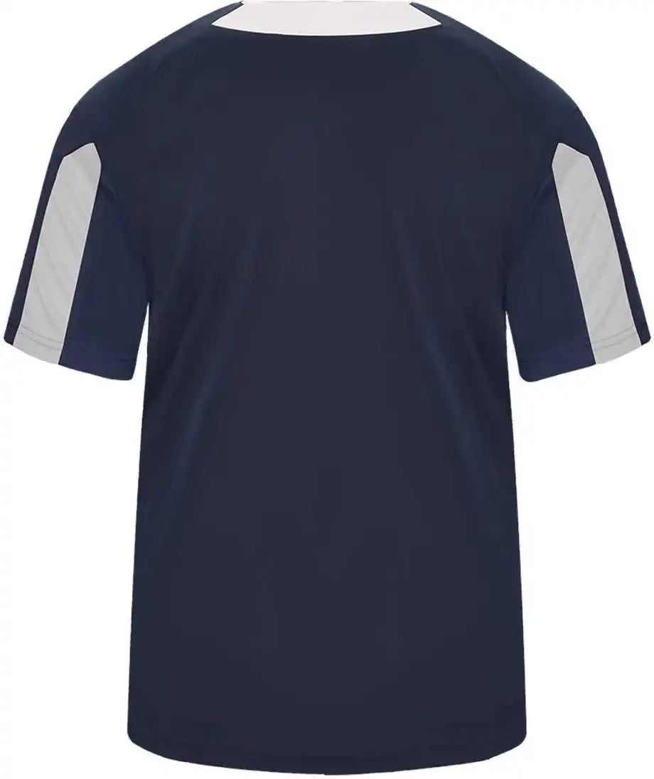 Badger Sport 7976 Striker Placket Navy White