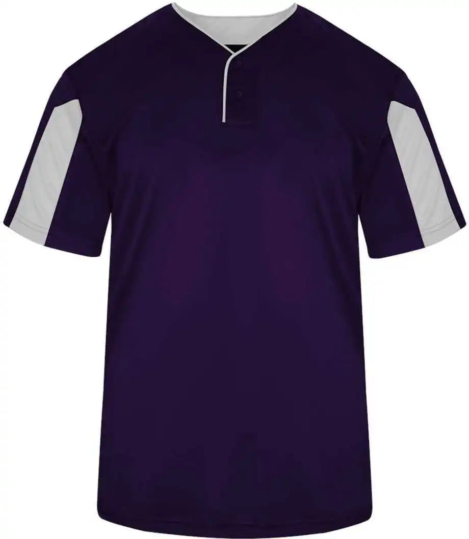 Badger Sport 7976 Striker Placket Purple White