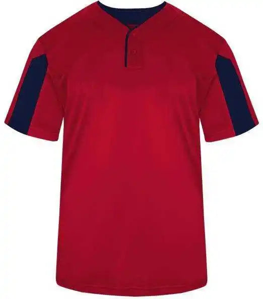 Badger Sport 7976 Striker Placket Red Navy