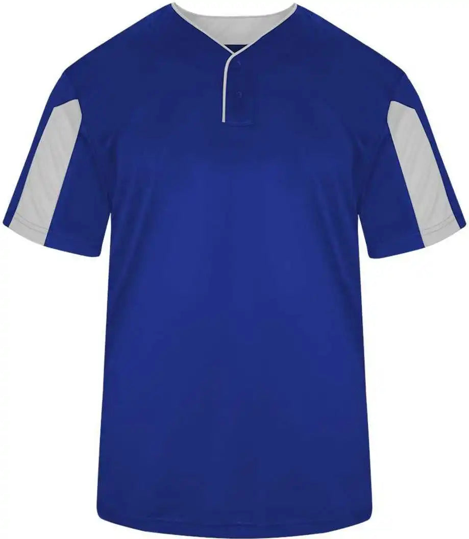 Badger Sport 7976 Striker Placket Royal White