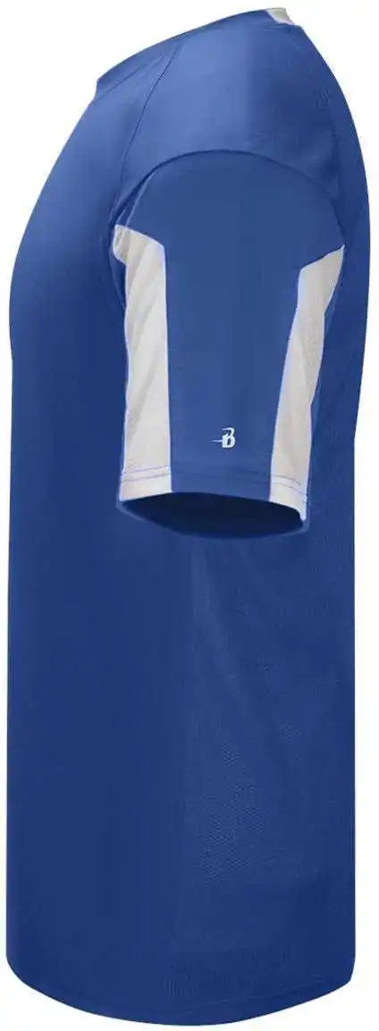 Badger Sport 7976 Striker Placket Royal White