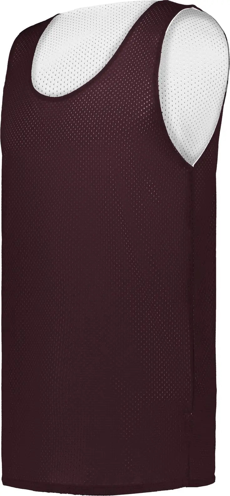 Badger Sport 852900b Mesh Reversible Jersey - Maroon White - Adult s